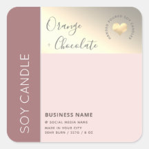 Einfache, elegante Farbblocktypografie, Sockelkerz