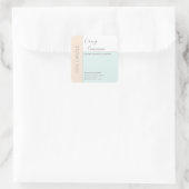 Einfache, elegante Farbblocktypografie, Sojakkerze Quadratischer Aufkleber (Tasche)