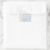 Einfache, elegante Farbblocktypografie, Sojakkerze Quadratischer Aufkleber (Tasche)