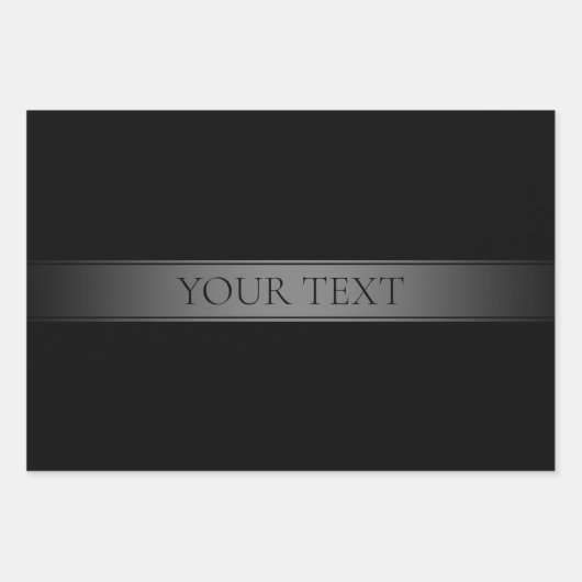 Einfache, elegante Farbe des Farbstreifens Geschenkpapier Set (Vorderseite)