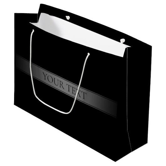Einfache, elegante Farbe des Farbstreifens Große Geschenktüte (Vorderseite Schrägansicht)