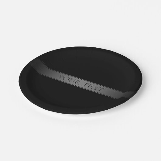 Einfache, elegante Farbe des Farbstreifens Pappteller (Schrägansicht)