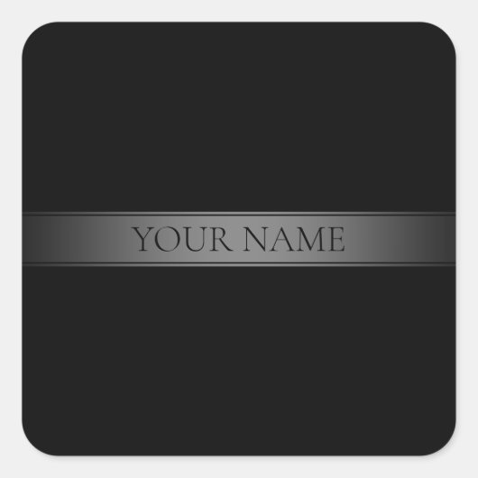 Einfache, elegante Farbe des Farbstreifens Quadratischer Aufkleber (Vorderseite)