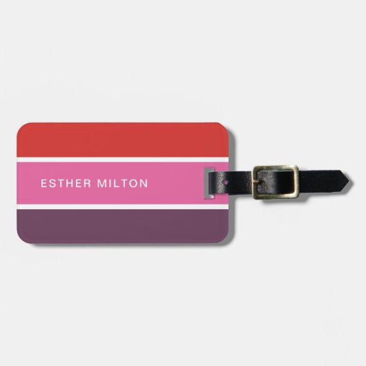 Einfache Elegante Farben Gepäckanhänger (Vorderseite horizontal)