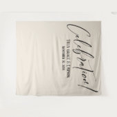 Einfache Elegante Feier! Hintergrund des Creme-Fot Wandteppich (Vorderseite (Horizontal))