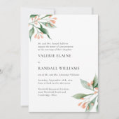 Einfache Elegante feierliche Hochzeit Einladung (Vorderseite)