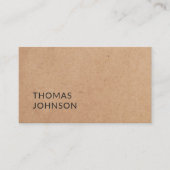 Einfache elegante, fett bedruckte Kraft Paper Cons Visitenkarte (Vorderseite)
