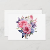 Einfache elegante Flora-Flora-Anlage Mitteilungskarte (Vorne/Hinten)