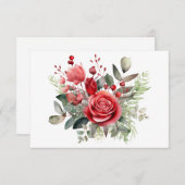 Einfache elegante Flora-Flora-Anlage Mitteilungskarte (Vorne/Hinten)