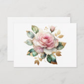 Einfache elegante Flora-Flora-Anlage Mitteilungskarte (Vorne/Hinten)