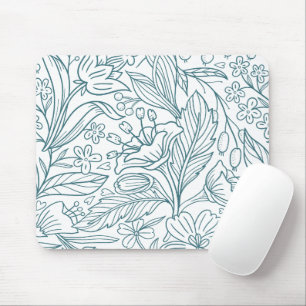 Einfache elegante florale Hibiskusblätter Mousepad