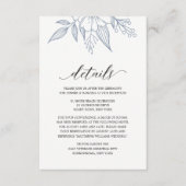 Einfache elegante florale Hochzeitskarte Begleitkarte (Vorderseite)