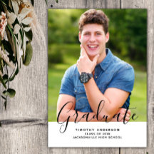 Einfache Elegante Foto Abschluss Vertikal | weiß