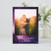 Einfache Elegante Foto Galaxy Celestial Text Hochz Save The Date (Stehend Vorderseite)
