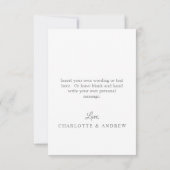 Einfache Elegante Foto Hochzeit Dankeschön Karte (Rückseite)