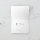 Einfache Elegante Foto Hochzeit Dankeschön Karte (Innenseite)