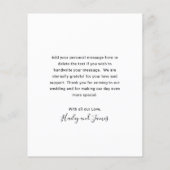 Einfache elegante Foto Hochzeit Dankeschön Karte (Rückseite)