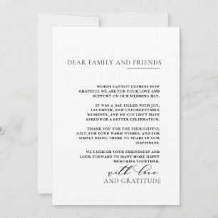 Einfache Elegante Foto Hochzeit Dankeskarte