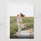 Einfache Elegante Foto Hochzeit Einladung (Vorderseite)