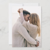 Einfache, elegante Foto-Hochzeit Einladung (Rückseite)