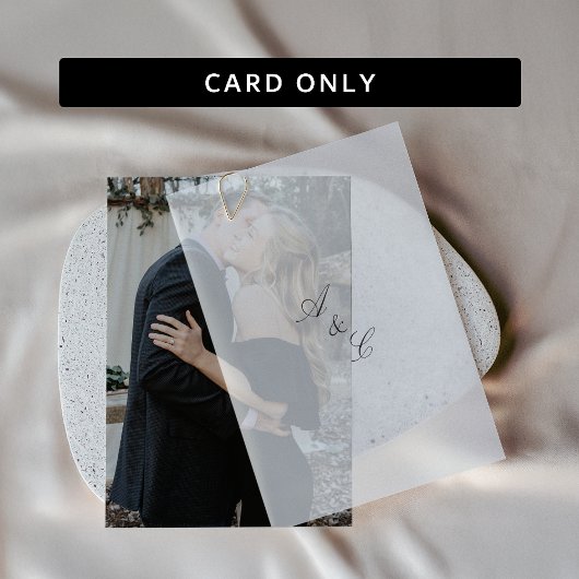 Einfache Elegante Foto Hochzeit Einladung