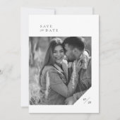 Einfache Elegante Foto Hochzeit Save The Date (Vorderseite)
