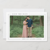Einfache elegante Foto-Hochzeit Save The Date (Vorderseite)