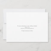 Einfache elegante Foto-Hochzeit Save The Date (Rückseite)