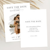 Einfache elegante Foto-Hochzeit - Termin vormerken Save The Date