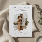 Einfache elegante Foto-Hochzeit - Termin vormerken Save The Date