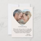 Einfache Elegante Foto Hochzeit Vielen Dank Karte  (Rückseite)