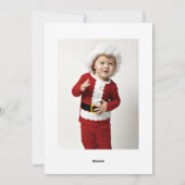 Einfache Elegante Foto-Karte für Weihnachten & Fei (Rückseite)