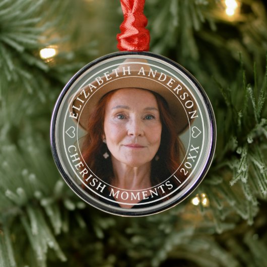 Einfache Elegante Foto Klassische Schrift Ornament Aus Metall (Baum)