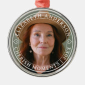 Einfache Elegante Foto Klassische Schrift Ornament Aus Metall (Vorne)