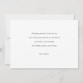 Einfache Elegante Foto Newlyweds Weihnachtskarte Feiertagskarte (Rückseite)