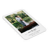 Einfache elegante Foto-Save-the-Date-Script-Hochze Magnet (Rechte Seite)