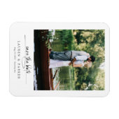 Einfache elegante Foto-Save-the-Date-Script-Hochze Magnet (Horizontal)