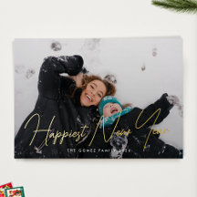 Einfache Elegante Foto Typografie glücklich Neues