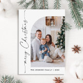 Einfache Elegante FOTO Weihnachten Gruß Postkarte