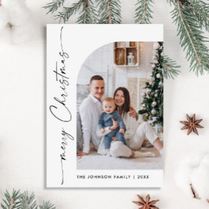 Einfache Elegante FOTO Weihnachten Gruß Postkarte