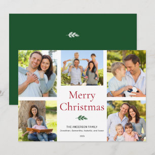 Einfache elegante Fotocollage Frohe Weihnachten