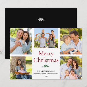 Einfache elegante Fotocollage Frohe Weihnachten