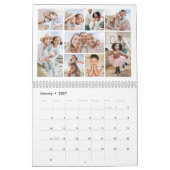 Einfache elegante Fotocollage Kalender (Jan 2027)