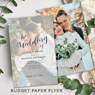 Einfache elegante Fotohochzeitseinladung zum klein Flyer