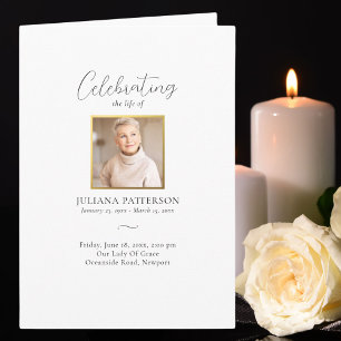 Einfache Elegante Fotos Feiern zur Beerdigung des Programm