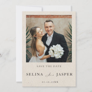 Einfache elegante Fotos und Text Termin vormerke Einladung