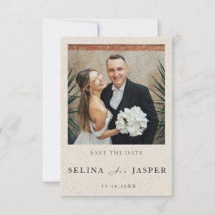 Einfache elegante Fotos und Text Termin vormerke Einladung