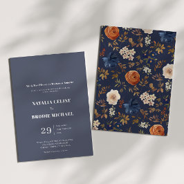 Einfache, elegante französische Hochzeitsfeier Einladung