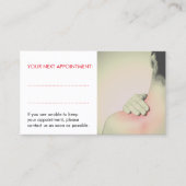 Einfache Elegante Frauen Rückenmassage Terminkarte (Vorderseite)