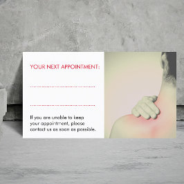 Einfache Elegante Frauen Rückenmassage Terminkarte